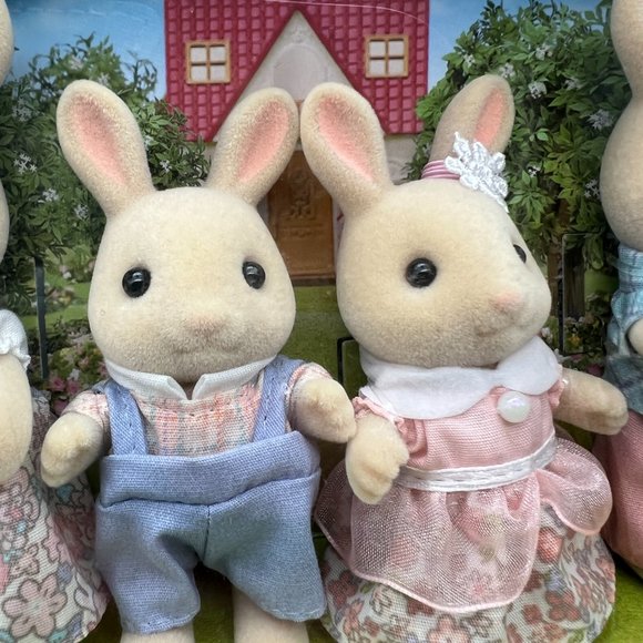 Sylvanian Families Calico Critters Miruku Milk Rabbit Family From Japan FS-47 - Picture 6 of 6